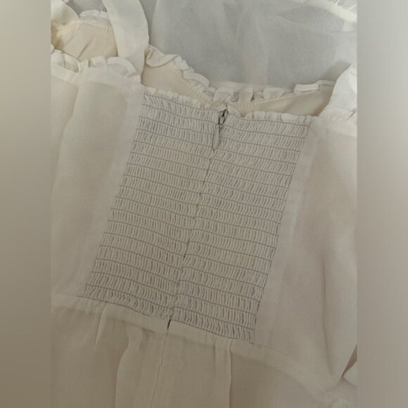 NWT Reformation Nikita Midi Dress in White Ivory Tie Straps Bridal | size 6 - Picture 10 of 12